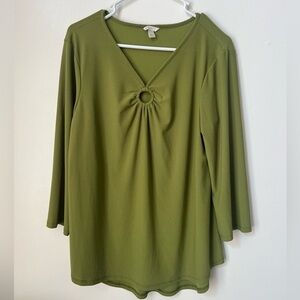 EST 1946 green blouse